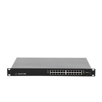 Switch EdgeMAX administrable de 24 puertos Gigabit con PoE+/PoE Pasivo 24V + 2 Puertos SFP, 250 W