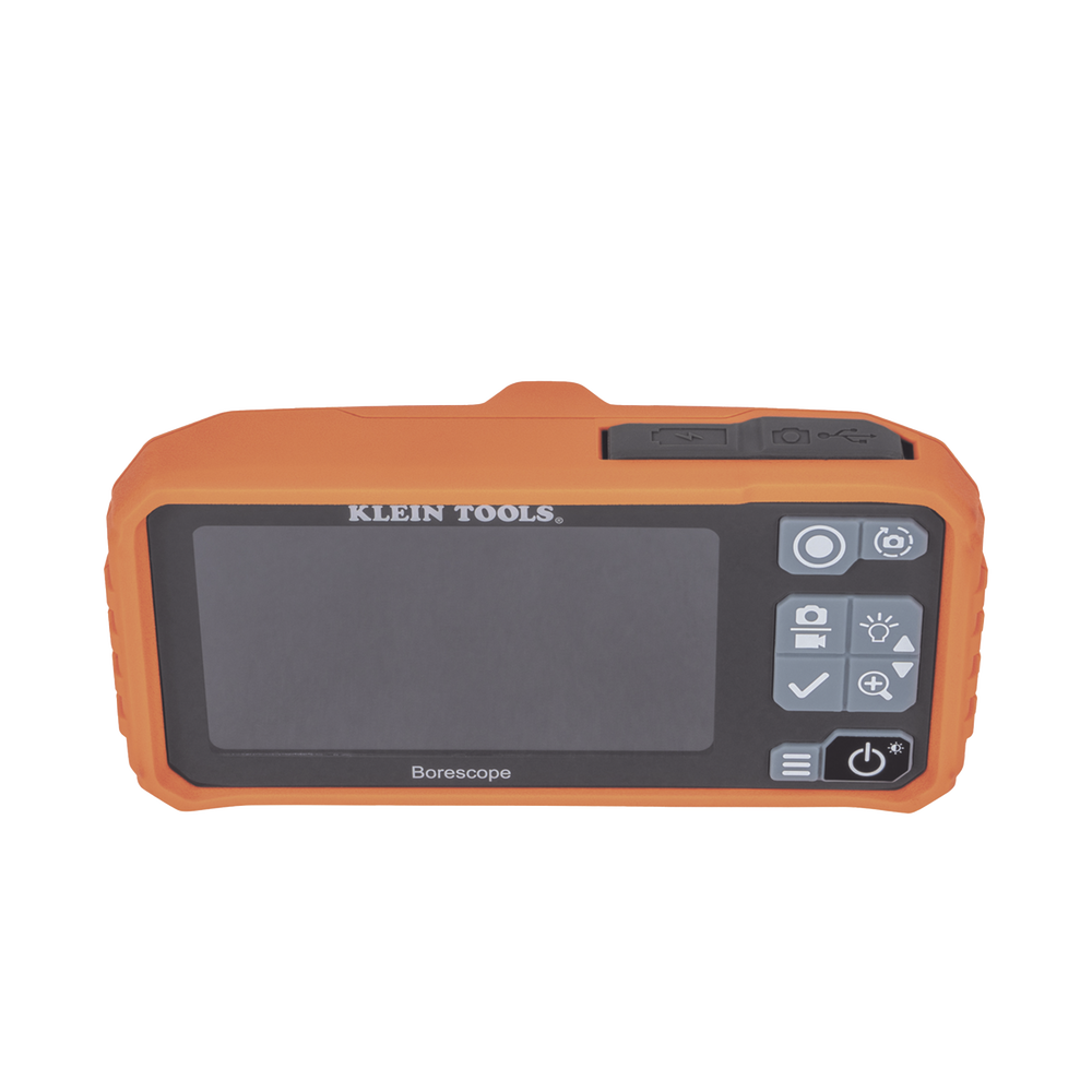 Cámara Boroscopio de Inspección 5.5mm 720p USB-C,  LCD 4.3" Color, Cuello de Cisne Nylon de 10' (3m) con Imán, Espejo, 6 LED´s. Batería Io-Li Recargable. Ideal en Electricidad, HVAC, Plomería y Aviación