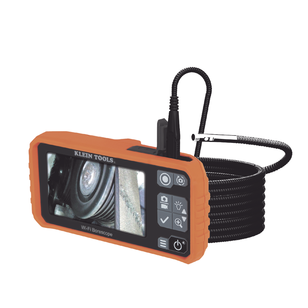 Dual Cámara Boroscopio Pro 5.5mm 720p USB-C/Wi-Fi, y LCD 4.3" a Color, Cuello de Cisne Blindado 10' (3m) con Imán y 6 LED´s. Batería Io-Li Recargable. Ideal en Industria Automotriz, Electricidad, HVAC, Plomería
