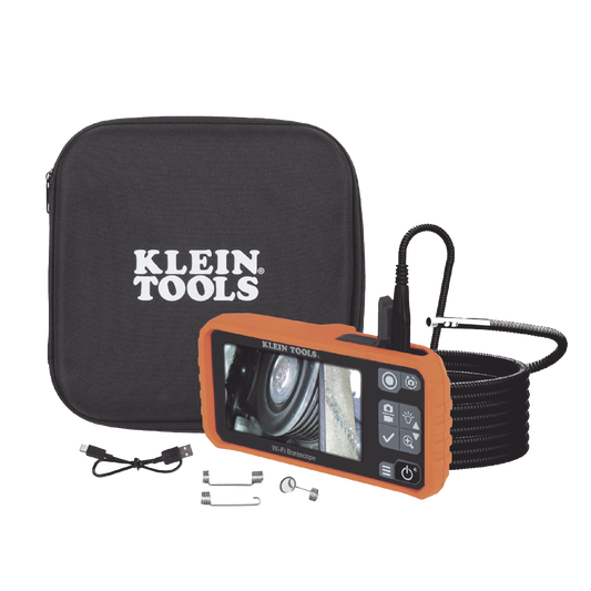 Dual Cámara Boroscopio Pro 5.5mm 720p USB-C/Wi-Fi, y LCD 4.3" a Color, Cuello de Cisne Blindado 10' (3m) con Imán y 6 LED´s. Batería Io-Li Recargable. Ideal en Industria Automotriz, Electricidad, HVAC, Plomería