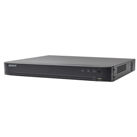 DVR 4 Megapixel / 8 Canales TURBOHD + 4 Canales IP / 1 Bahía de Disco Duro / 1 Canal de Audio / Audio por coaxitron / Vídeoanálisis