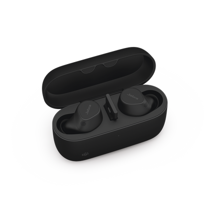 Jabra Evolve2 Buds, Auriculares versión MS con cancelación de ruido activa, Bluetooth conexion hasta 2 dispositivos (20797-999-999)