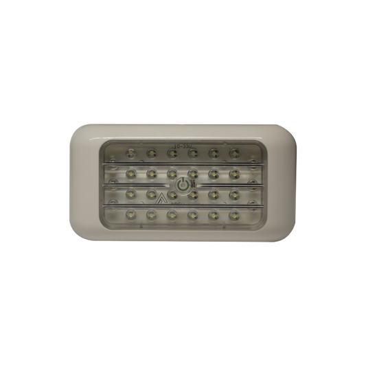 Luz rectangular blanca cálida para interiores