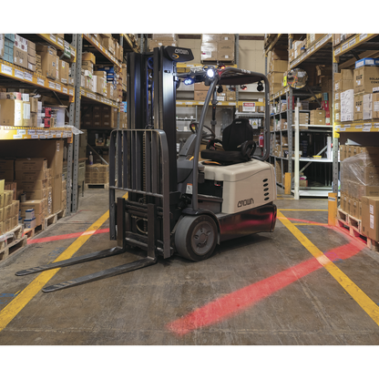 Luz LED límite de arco color rojo, para zonas de trabajo en montacargas y vehiculos