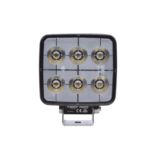 Luz de trabajo de 6 LED, 12-24 Vcc, 2800 lumenes