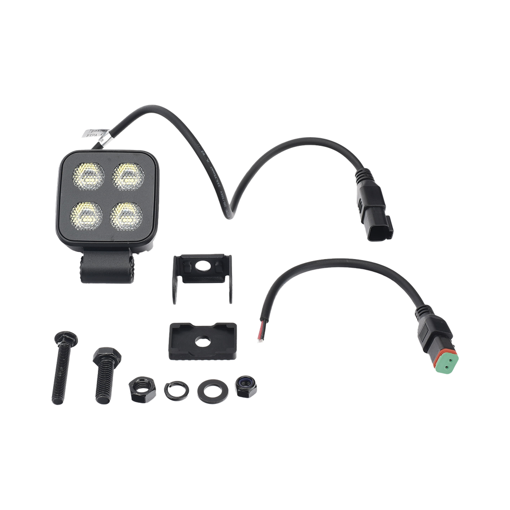Luz de Trabajo Ultra brillante Cuadrada, 4 LED, 2650 Lúmenes, 12-24 Vcd