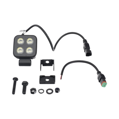 Luz de Trabajo Ultra brillante Cuadrada, 4 LED, 2650 Lúmenes, 12-24 Vcd