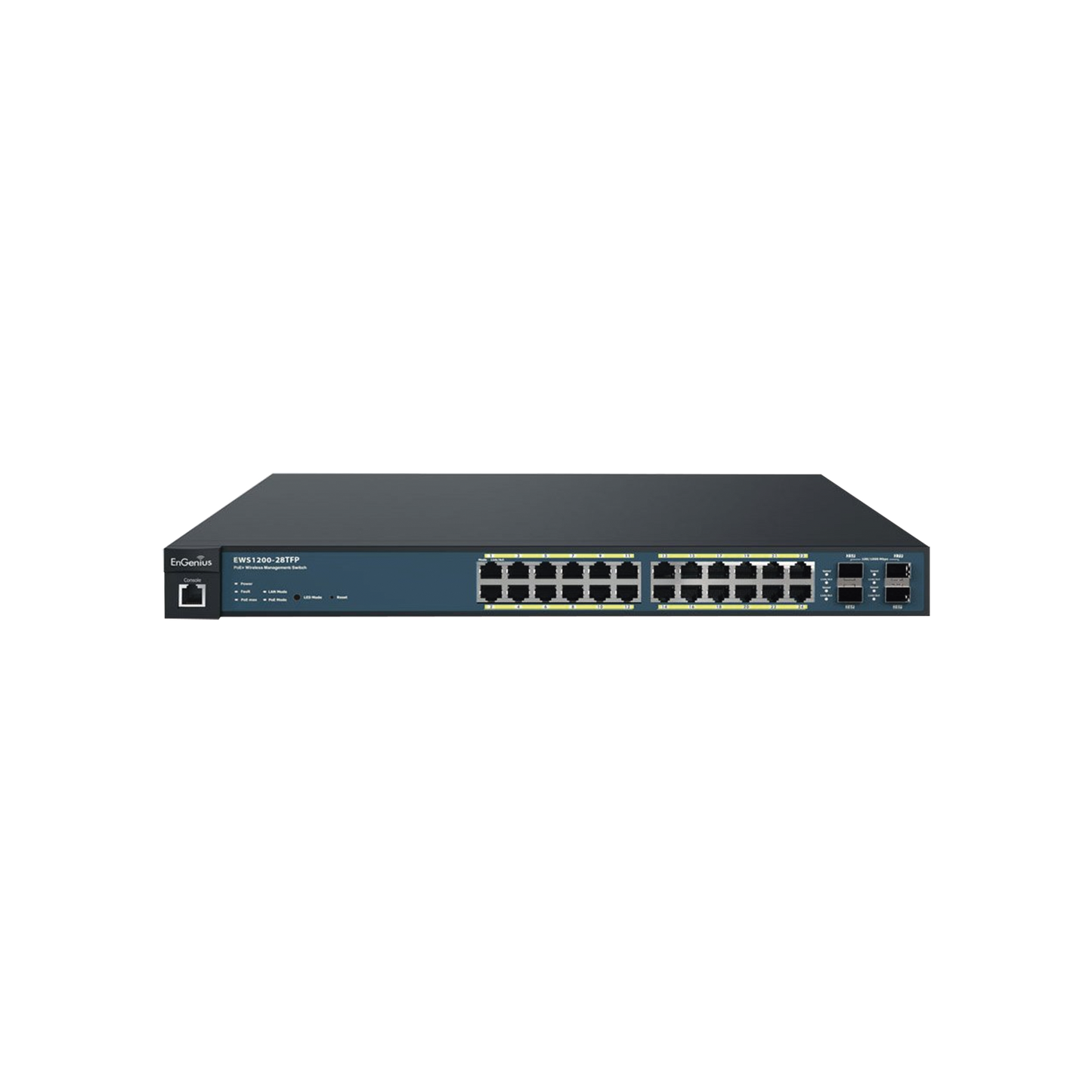 Switch PoE Administrable  de 24 Puertos Gigabit, 4 Puertos SFP, Soporta Hasta 410 W con Opción de Controlador para Serie Neutron y Enturbo.