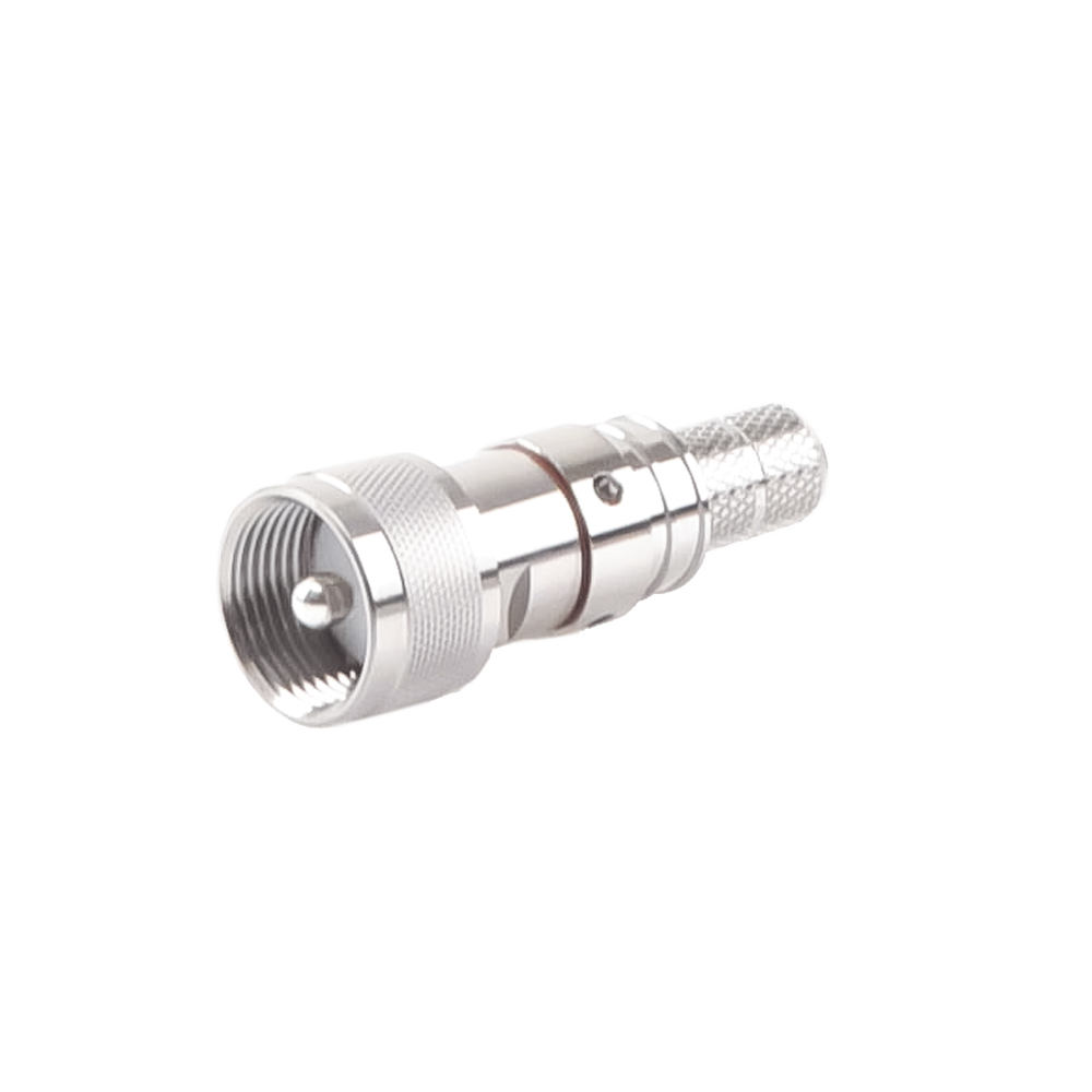 Conector UHF Macho Plegable con Pin Cautivo para cables RG8