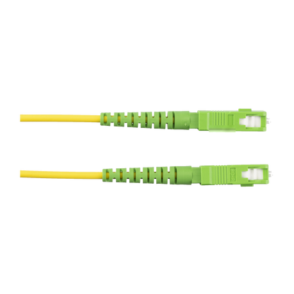 Jumper de Fibra Optica Monomodo 9/125 OS2, SC/APC-SC/APC Simplex, OFNR (Riser), Color Amarillo, 1 Metro (3.28 Pies)