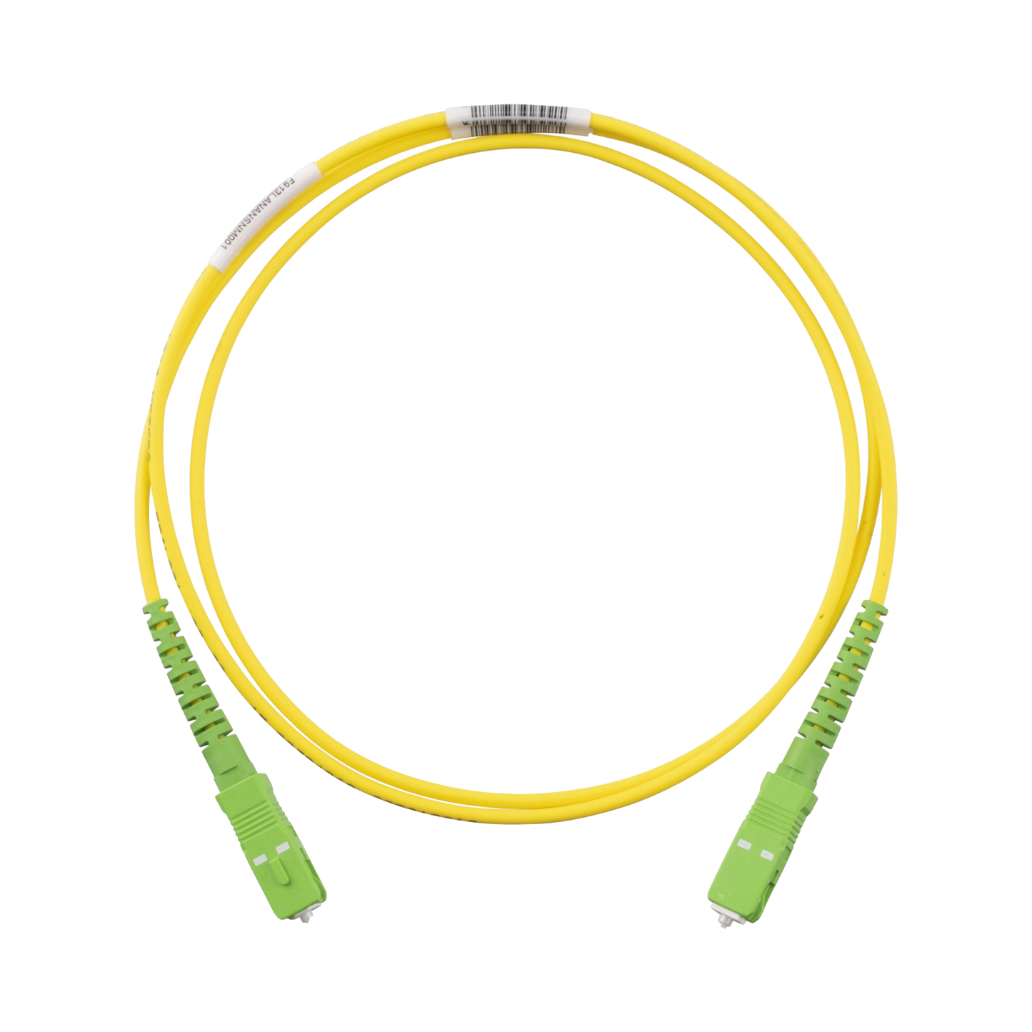 Jumper de Fibra Optica Monomodo 9/125 OS2, SC/APC-SC/APC Simplex, OFNR (Riser), Color Amarillo, 1 Metro