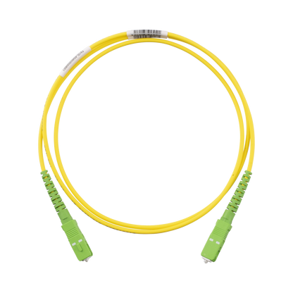 Jumper de Fibra Optica Monomodo 9/125 OS2, SC/APC-SC/APC Simplex, OFNR (Riser), Color Amarillo, 1 Metro (3.28 Pies)