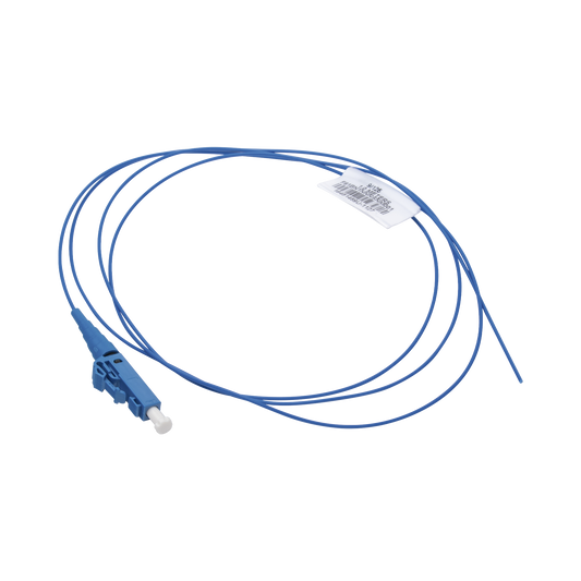 Pigtail de Fibra Óptica LC Simplex, Monomodo OS2 9/125, 900um, Color Azul, 2 Metros