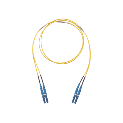 Jumper de Fibra Optica Monomodo 9/125 OS2, LC-LC Duplex, LSZH, Color Amarillo, 10 Metros (32.81 Pies)