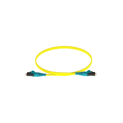 Jumper de Fibra Optica Monomodo 9/125 OS2, LC-LC Duplex Push Pull, OFNR (Riser), Color Amarillo, 3 Metros (9.84 Pies)