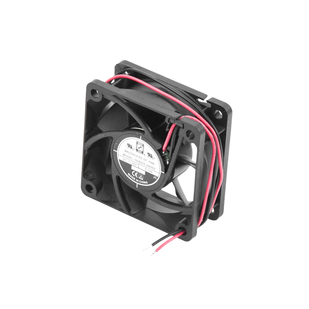 Ventilador Anticondensante Axial Cuadrado, 60x60x25 mm, 24 Vcc, 4500 RPM, 2.9 W, 0.12 A, Flujo de Aire de 25.0 CFM, Unión Sellada.