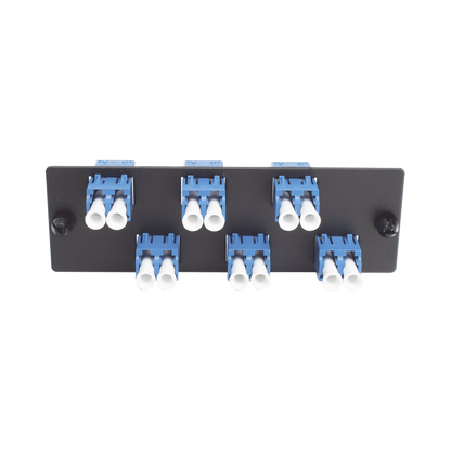 Placa Acopladora de Fibra Óptica FAP, con 6 Conectores LC Duplex (12 Fibras), para Fibra Monomodo OS1/OS2, Color Azul