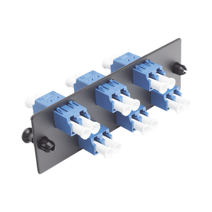 Placa Acopladora de Fibra Óptica FAP, con 6 Conectores LC Duplex (12 Fibras), para Fibra Monomodo OS1/OS2, Color Azul