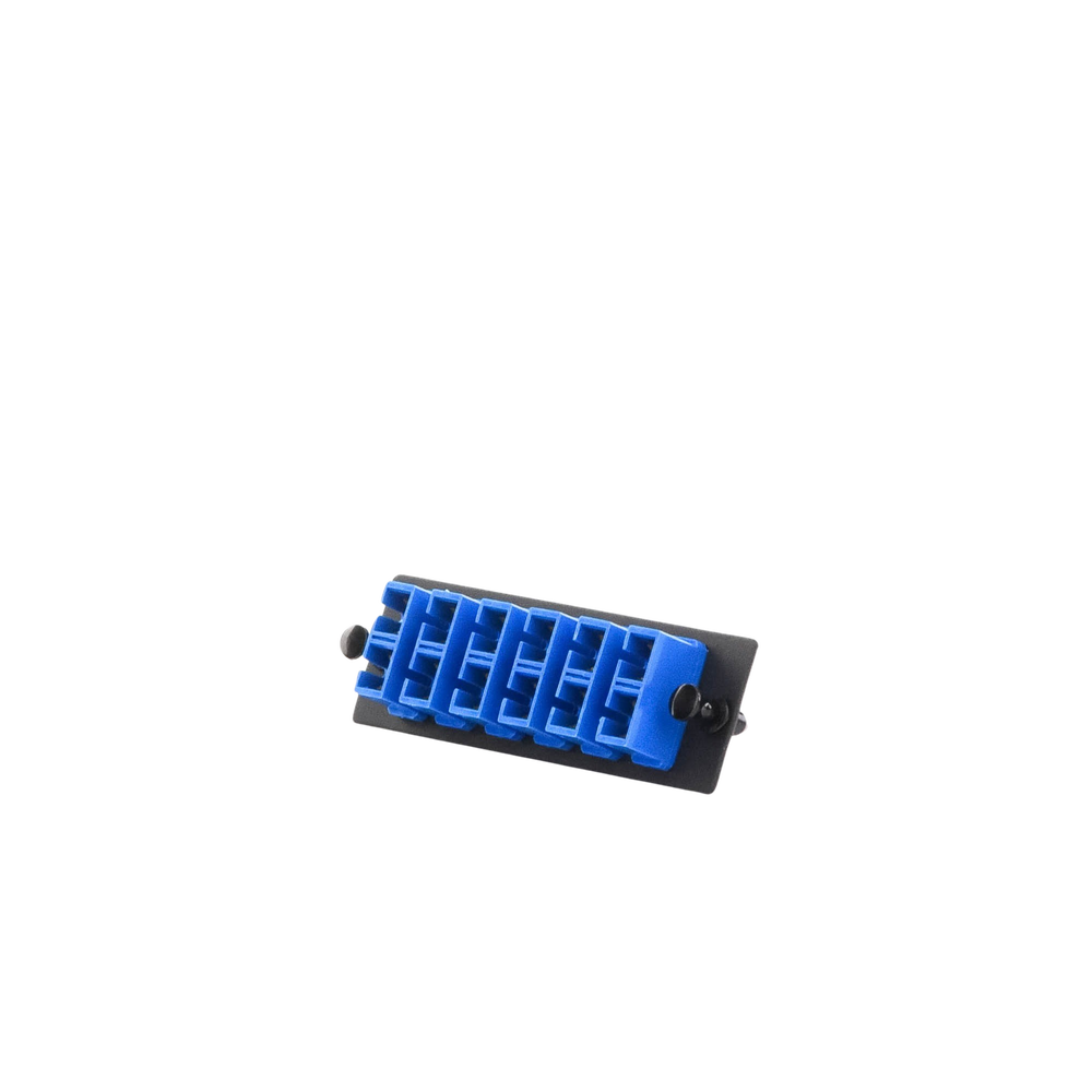 Placa Acopladora de Fibra Optica FAP, Con 6 Conectores SC Duplex (12 Fibras), Para Fibra Monomodo OS1/OS2, Color Azul