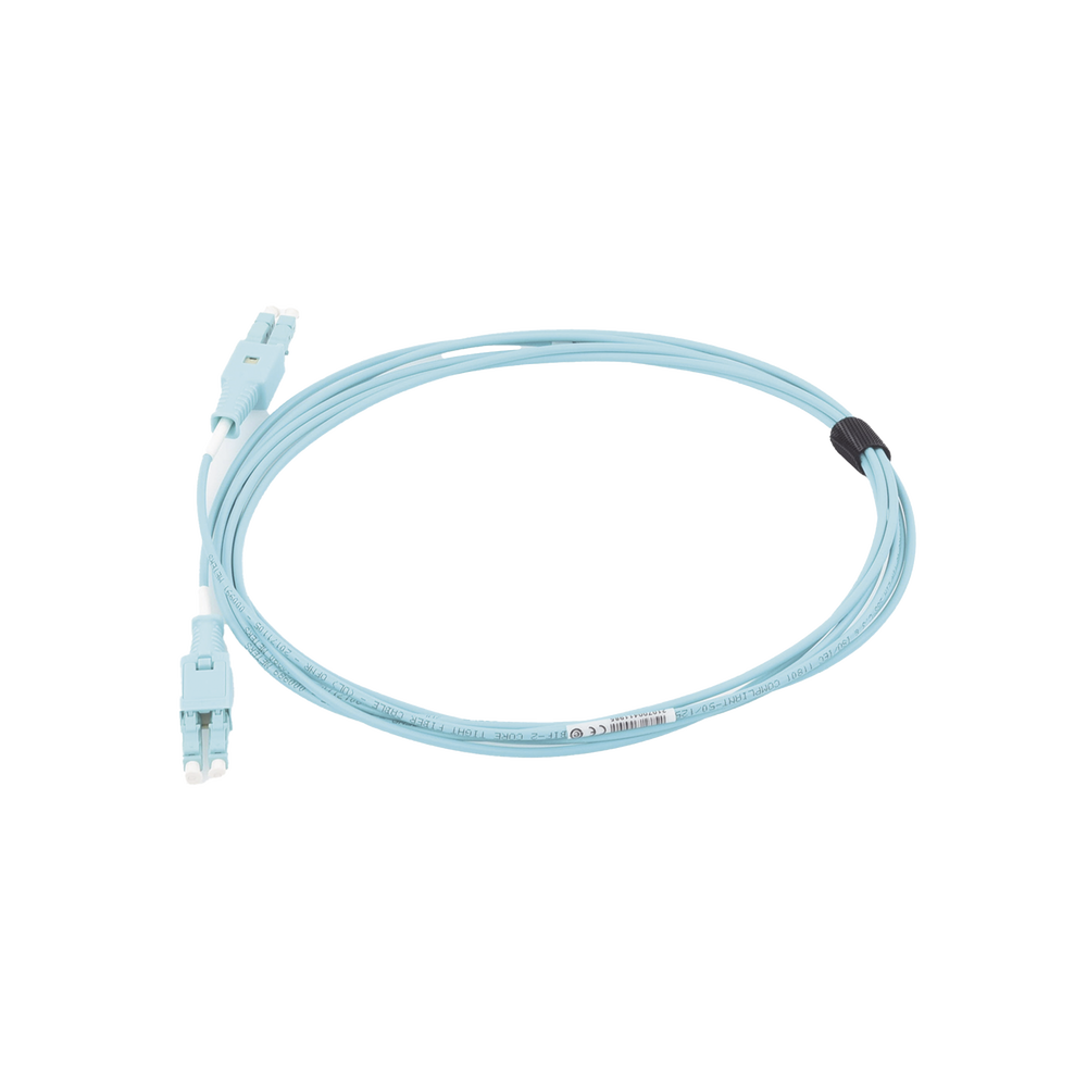 Jumper de Fibra Óptica BladePatch LC-LC Duplex, Multimodo 50/125 OM4, OFNR, Color Aqua, 3 Metros