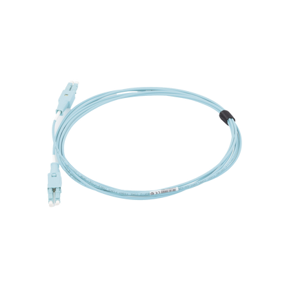 Jumper de Fibra Óptica BladePatch LC-LC Duplex, Multimodo 50/125 OM4, OFNR, Color Aqua, 3 Metros