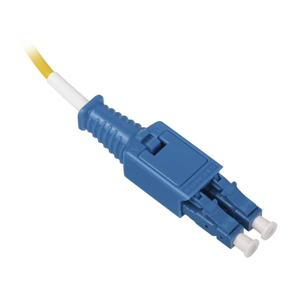 Jumper de Fibra Óptica BladePatch Monomodo OS1/2, XGLO, Riser, LC/UPC-LC/UPC Duplex, OFNR, Color Amarillo, 10 Metros