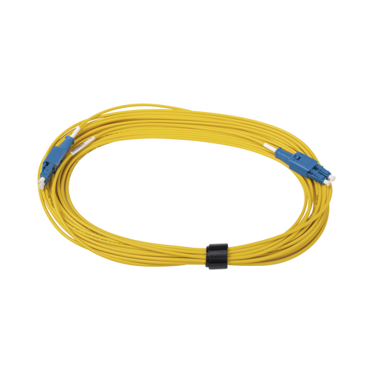 Jumper de Fibra Óptica BladePatch Monomodo OS1/2, XGLO, Riser, LC/UPC-LC/UPC Duplex, OFNR, Color Amarillo, 10 Metros