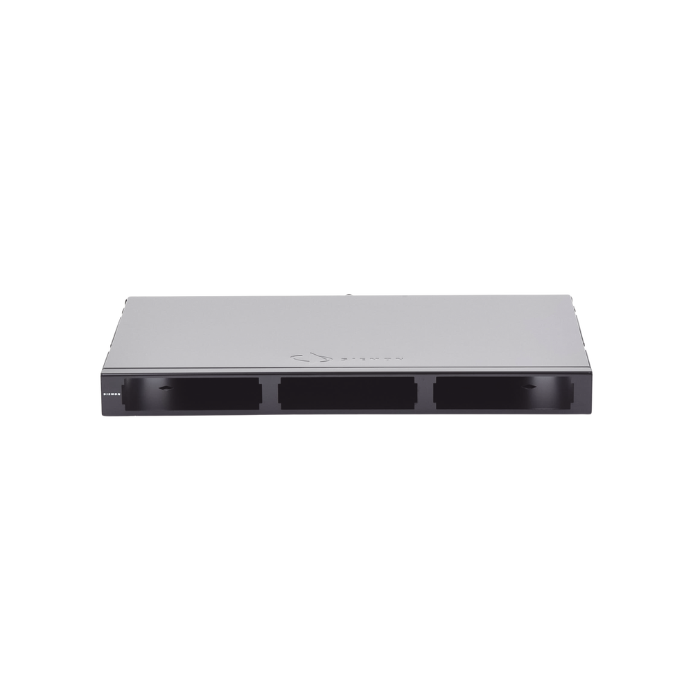 Panel de Conexión de Fibra para Rack de 19in, Bandeja Fija, Acepta 3 Placas Quick Pack, Hasta 72 Fibras, 1 UR
