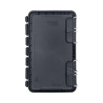 Caja de Distribución de Fibra Óptica, Hasta 96 Empalmes, Exterior IP65, Color Negro