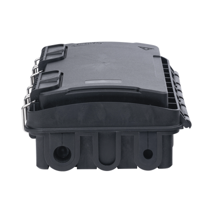 Caja de Distribución de Fibra Óptica, Hasta 96 Empalmes, Exterior IP65, Color Negro