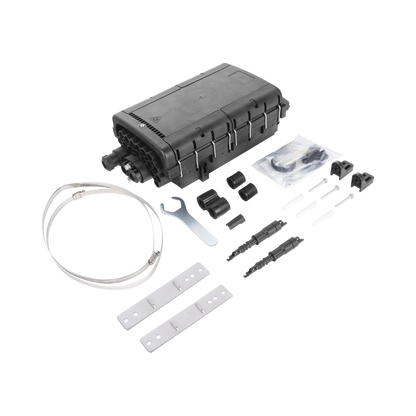 Caja de Distribución de Fibra Óptica para 48 Empalmes con 16 Acopladores SC/APC, Enterrado Directo, IP68