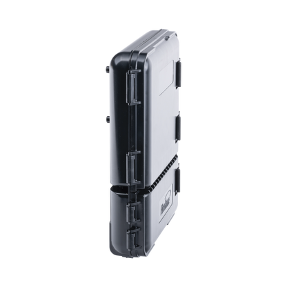Caja de Distribución de Fibra Óptica para 24 Empalmes, con 8 Acopladores SC/APC Simplex, Exterior IP55, Color Negro
