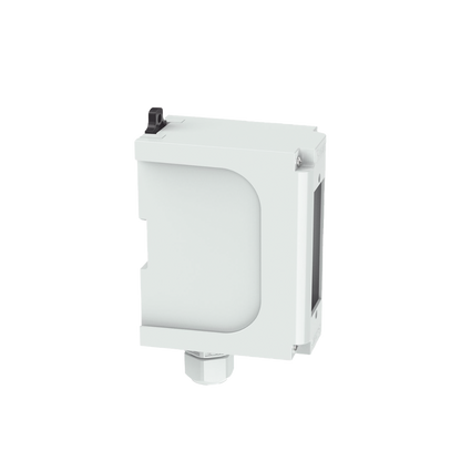 Panel de Parcheo Modular para Fibra Óptica, de Instalación en Riel DIN Estándar de 35 mm (1.38 pulgadas), Acepta Una Placa Acopladora FAP, Color Gris