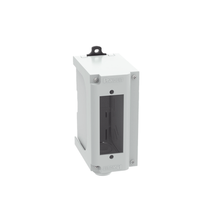 Panel de Parcheo Modular para Fibra Óptica, de Instalación en Riel DIN Estándar de 35 mm (1.38 pulgadas), Acepta Una Placa Acopladora FAP, Color Gris
