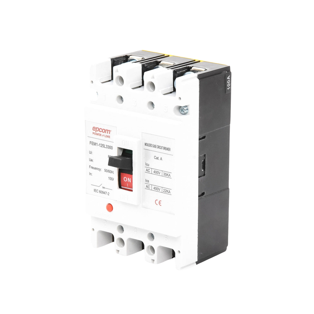 Protección Térmica/ Interruptor 3P, 100A,  Corriente Alterna  690 V CA Trifásica.