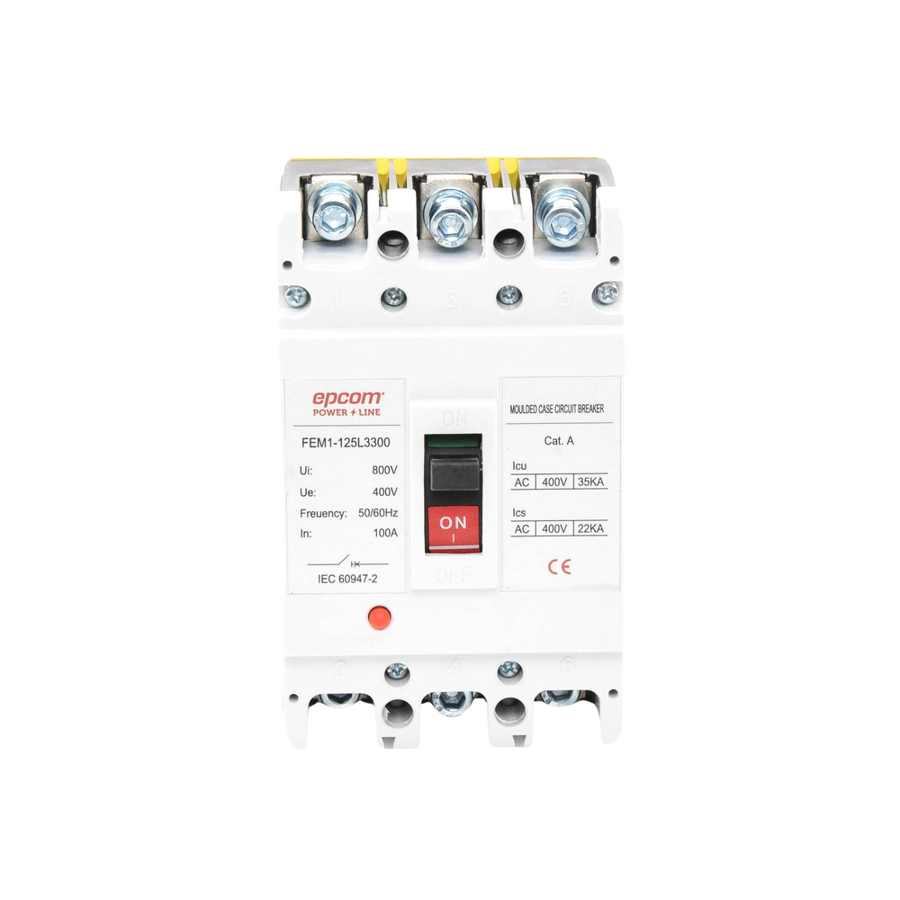 Protección Térmica/ Interruptor 3P, 100A,  Corriente Alterna  690 V CA Trifásica.