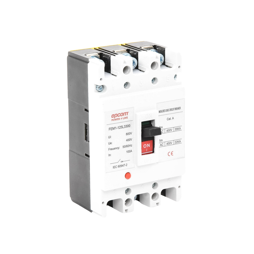 Protección Térmica/ Interruptor 3P, 100A,  Corriente Alterna  690 V CA Trifásica.