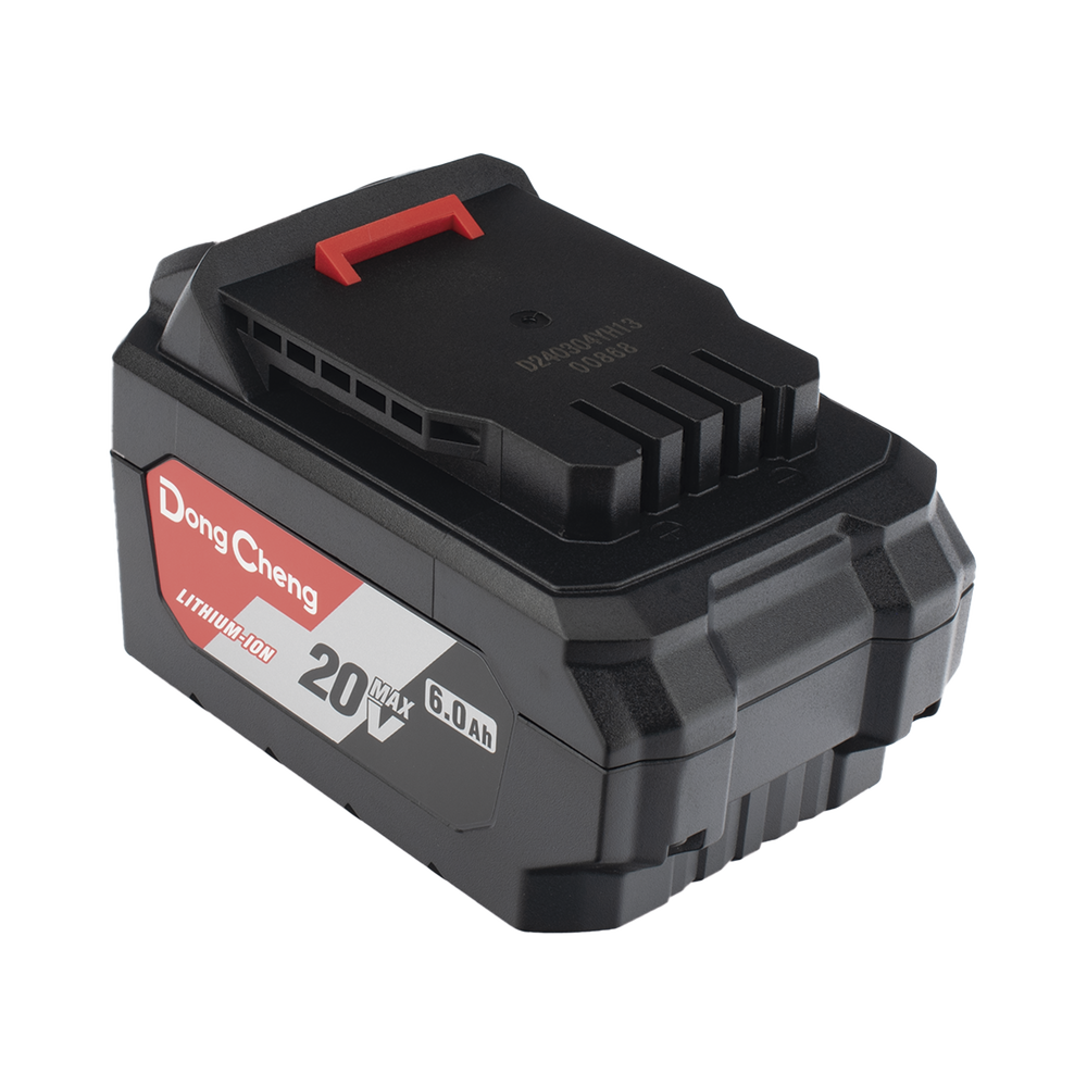 Batería de Litio 20V 6.0Ah / Indicador LED de Carga / Carcasa Reforzada / Compatible con Herramientas DONGCHENG 20V