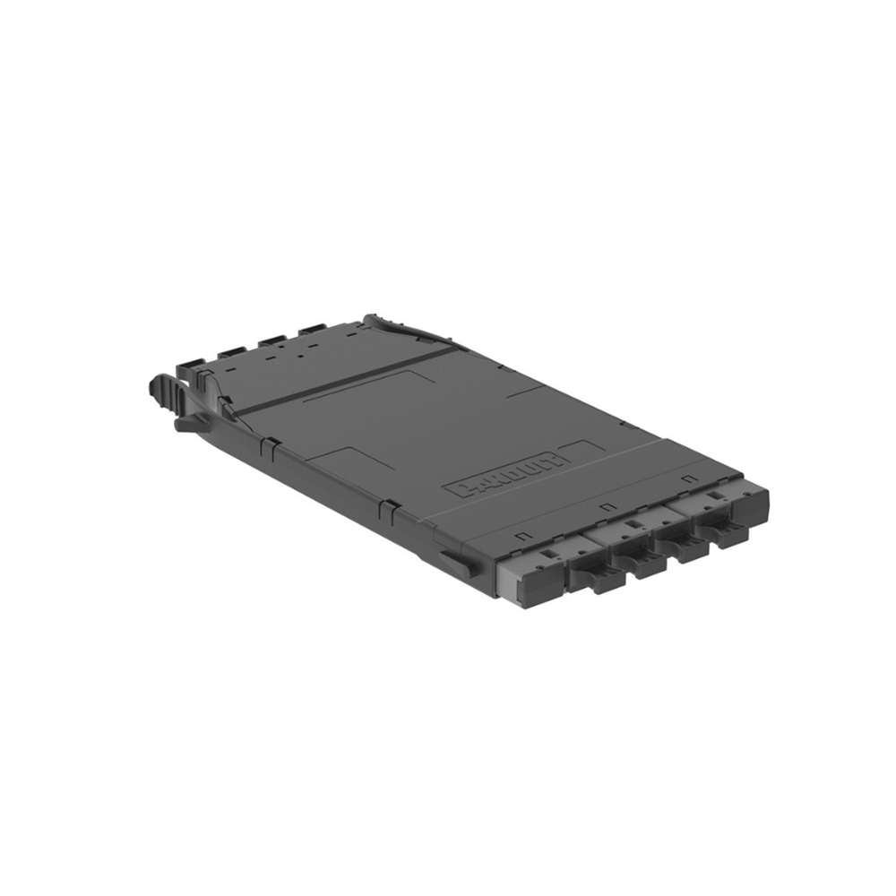 Cassette HD Flex? Para 32 Fibras Multimodo OM4, de 4 MPO(8F) Macho a 4 MPO(8F) Macho, Color Gris