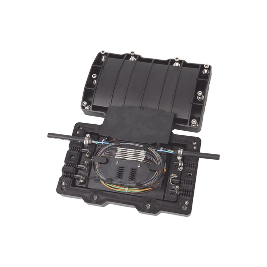 Caja de Distribución de Fibra Óptica Horizontal, hasta 48 Empalmes, Exterior IP68