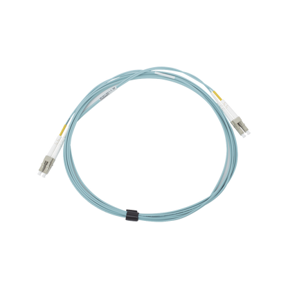 Jumper de Fibra Óptica Multimodo 50/125 XGLO OM3, LC-LC Duplex, OFNR, Color Aqua, 5 Metros (16.40 Pies)