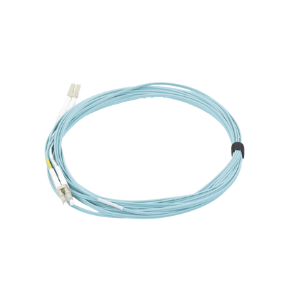 Jumper de Fibra Óptica Multimodo 50/125 XGLO OM3, LC-LC Duplex, OFNR, Color Aqua, 7 Metros (22.97 Pies)