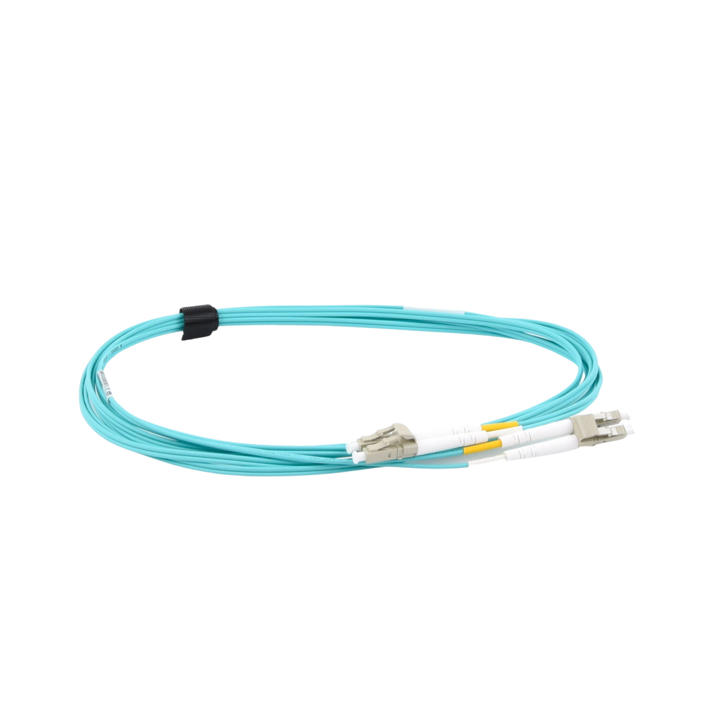 Jumper de Fibra �ptica Multimodo 50/125 XGLO OM4, LC-LC Duplex, OFNR, Color Aqua, 3 Metros (9.84 Pies)