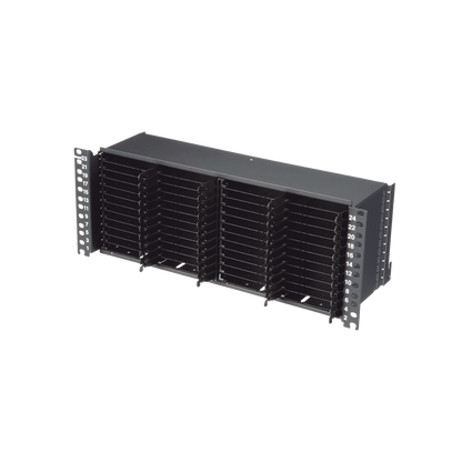 Panel de Distribución de Fibra Óptica, Acepta 12 Cassettes HD Flex y 144 Fibras por UR, 4 UR