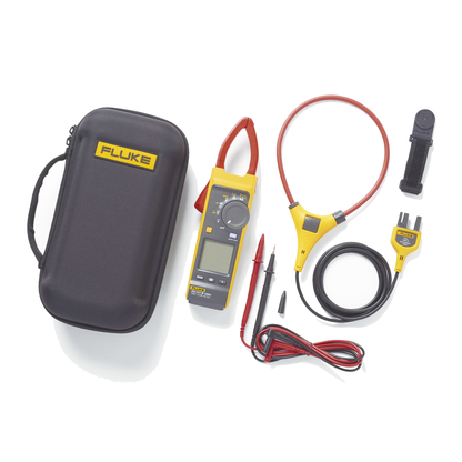 Pinza Amperimétrica de Corriente CC/CA de Verdadero Valor Eficaz con iFlex CAT III 1500 V. Ideal para Sistemas Solares, Eólicos, Baterías, Inversor, etc. Con Certificado de Calibración