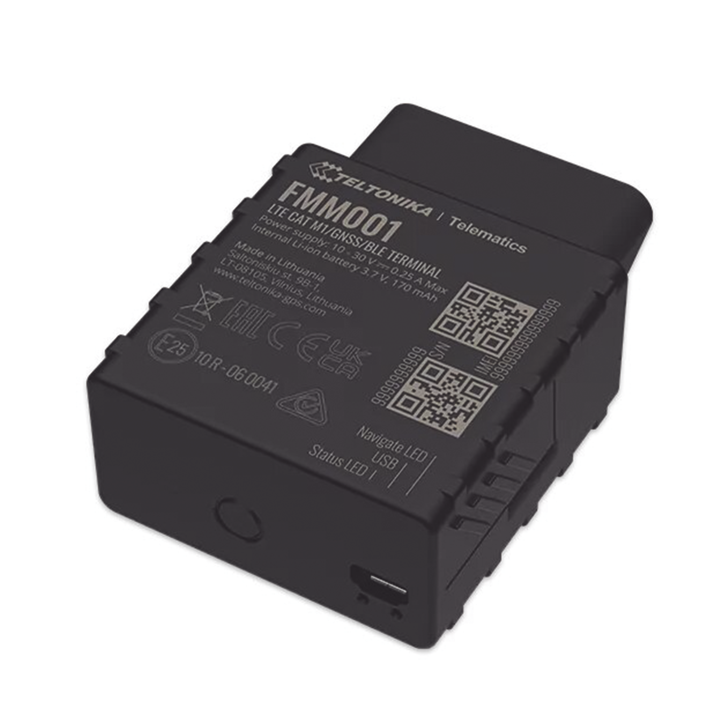 Eficiente rastreador vehicular 4G LTE CAT M1 OBD II