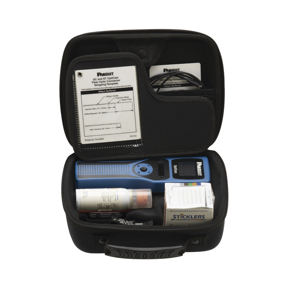 Kit Completo de Herramienta OCTT Opticam 2 de Panduit, para Terminación de Conectores Pre-Pulidos LC, SC o ST, Incluye Desforradora y Cleaver