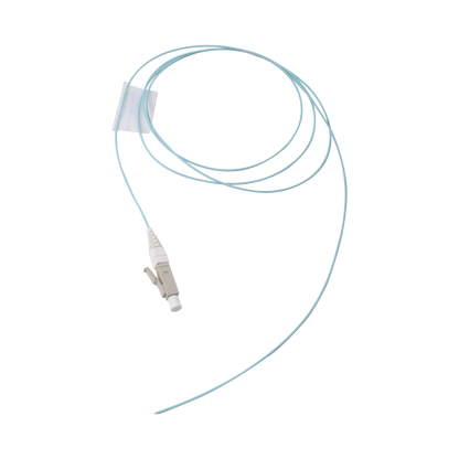 Pigtail de Fibra Óptica LC Simplex, Multimodo OM3 XGLO 50/125, LS0H, Color Aqua, 1 Metro (3.28 Pies)