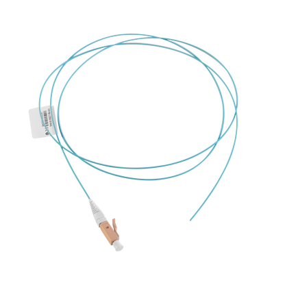 Pigtail de Fibra �ptica LC Simplex, Multimodo OM4 XGLO 50/125, OFNR, Color Aqua, 1 Metro (3.28 Pies)