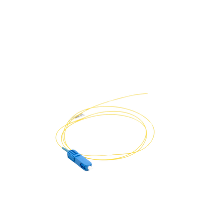 Pigtail de Fibra Óptica SC/UPC Simplex, Monomodo OS1/OS2 XGLO, OFNR, Color Amarillo, 1 Metro (3.28 Pies)